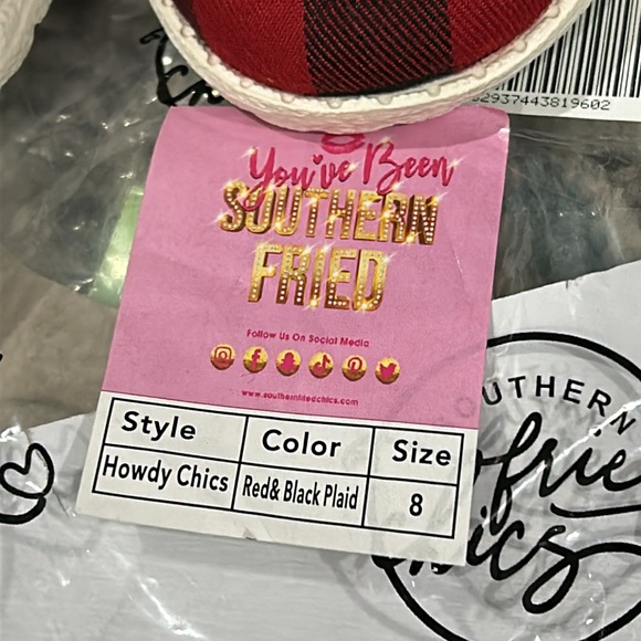 NWT black/red plaid shoes - Picture 3 of 7